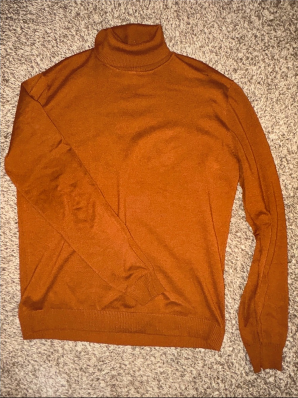 Men's Burnt Orange Turtleneck Sweater